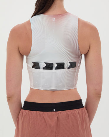 Ares™ Zip Front Race Crop - Minty Blue Gradient