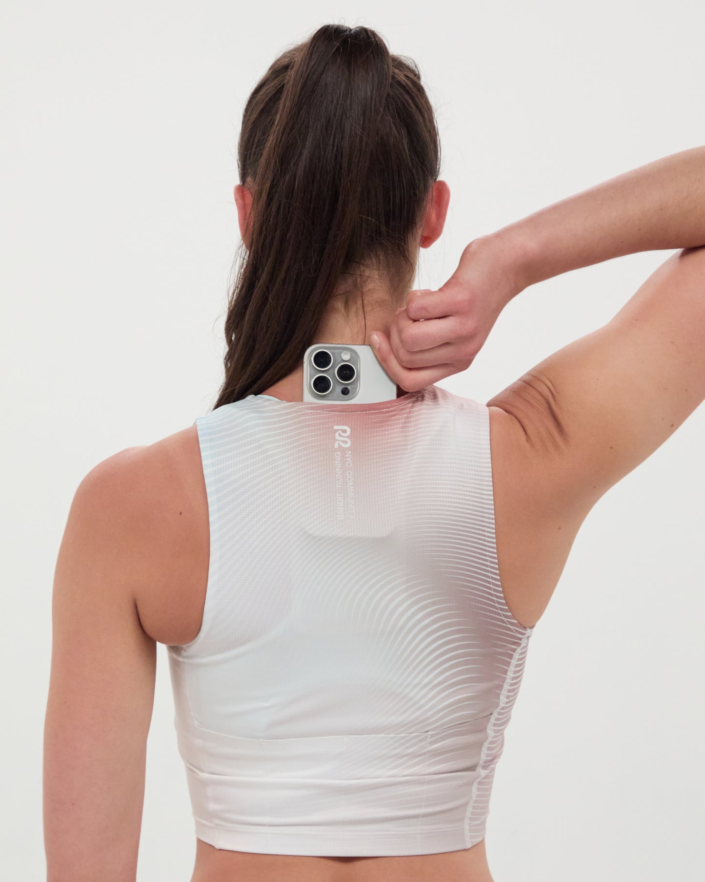 Ares™ Zip Front Race Crop - Minty Blue Gradient