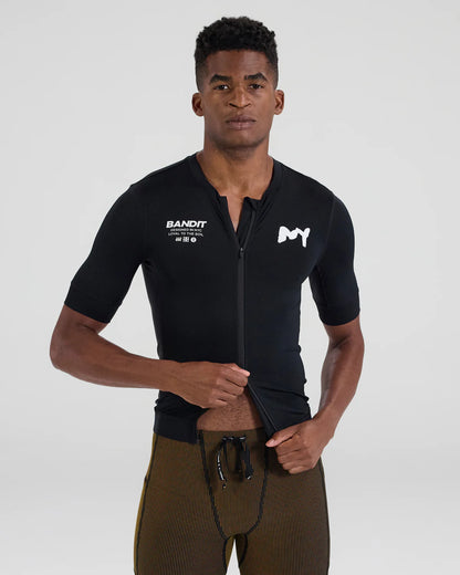 Ares™ Two-Way Zip Performance Tee - Black