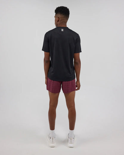 Bandit Cheque Jacquard Short Sleeve Tee - Unisex, Black