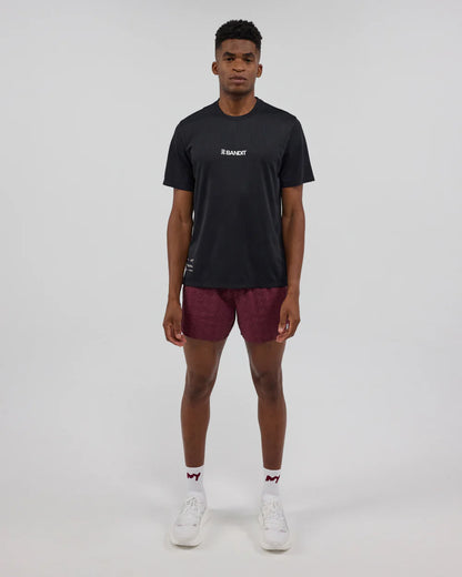 Bandit Cheque Jacquard Short Sleeve Tee - Unisex, Black