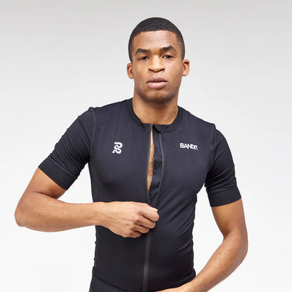 Ares Flex™ Men's Two-Way Zip Performance Tee - Black