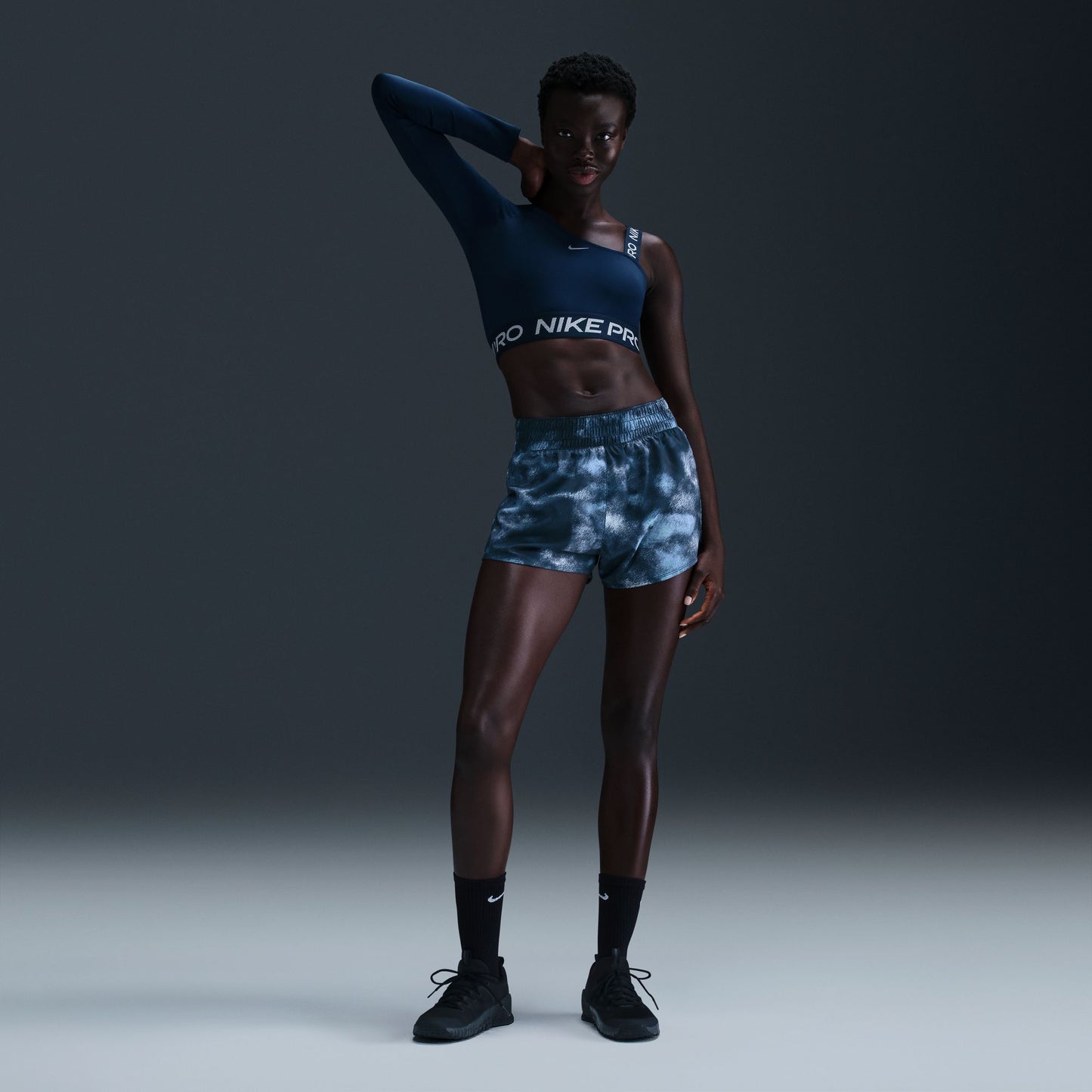 One - Women's Dri-FIT High-Waisted 3" Brief-Lined Printed Shorts