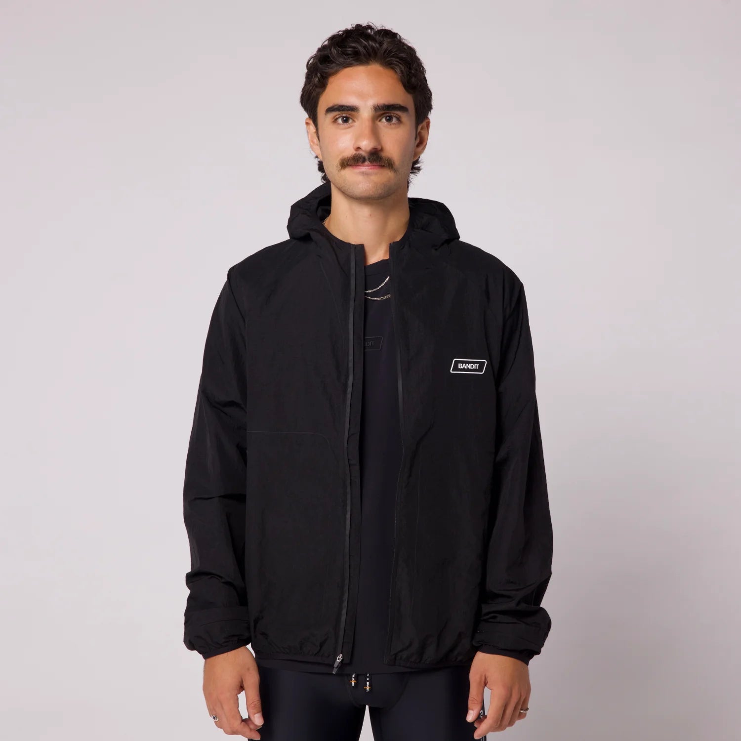 SILK POLYESTER GROSGRAIN HOODED BLOUSON (A22SB02GR
