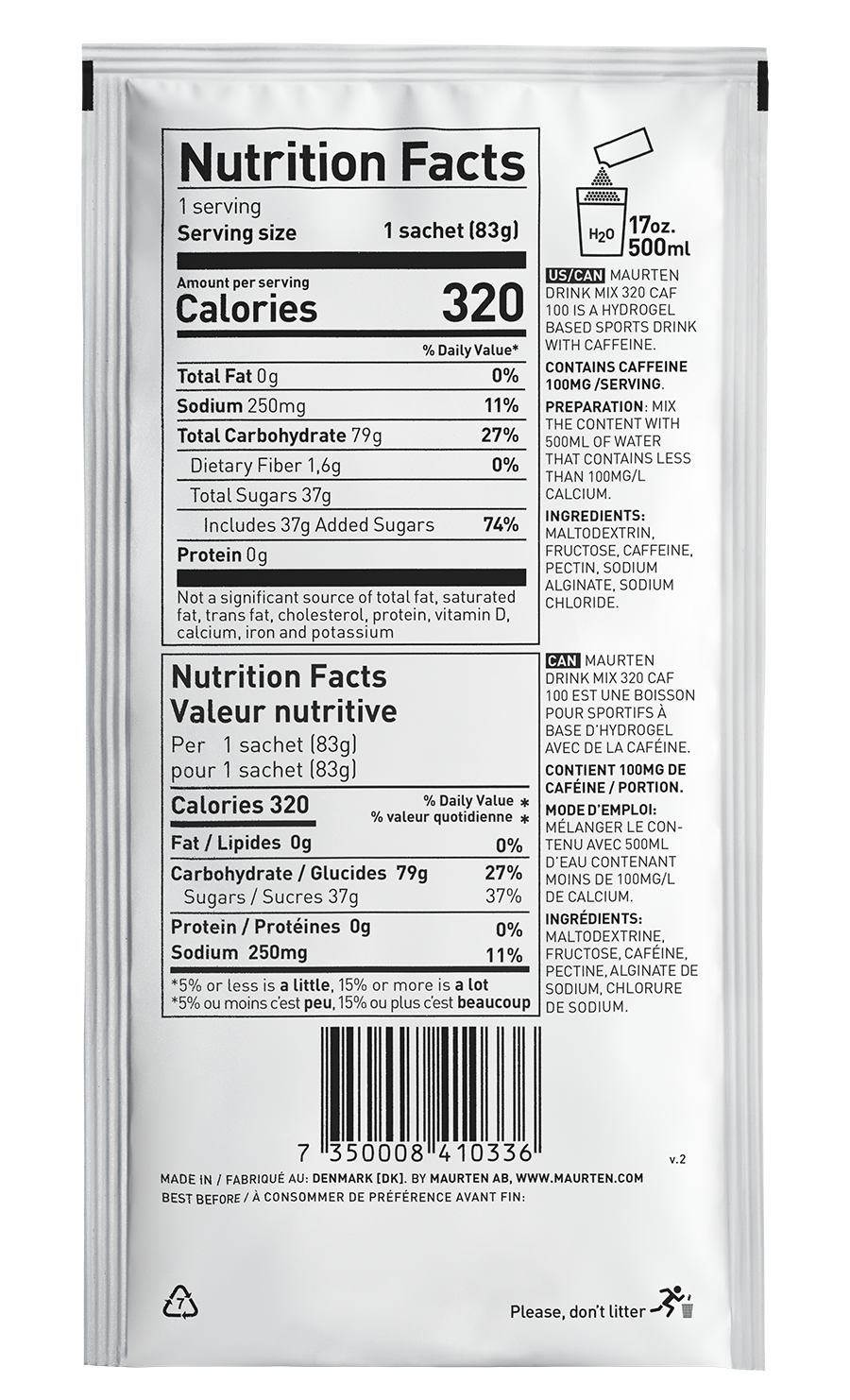 Drink Mix 320 Caf 100 Single